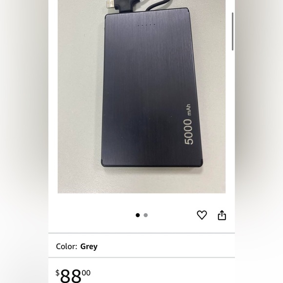 5000 mAh Black Power Bank (071) - Picture 3 of 3